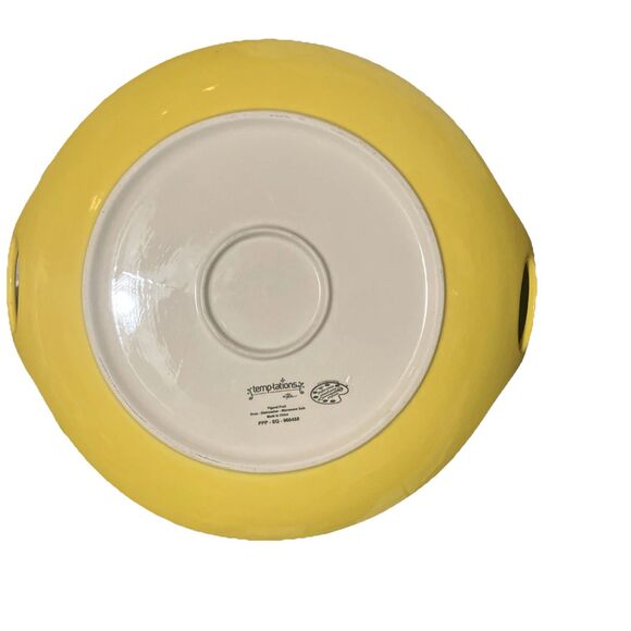 VTG. MCM Temptations Lemon Fruit 15-1/4" Serving Platter W/ Handles & Lemons - Picture 10 of 16